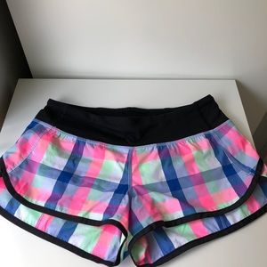 Lululemon Plaid Speed Shorts